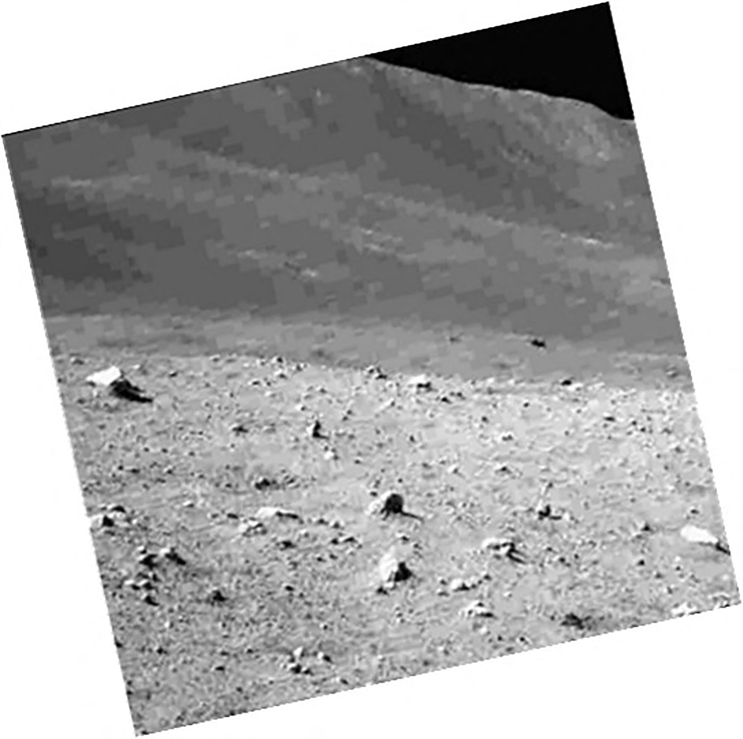 This handout photo released on January 25, 2024 shows a mosaic of monochrome images of the lunar surface.