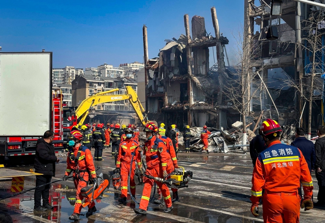2 dead and dozens hurt in China after blast tears down 4-storey building near Beijing