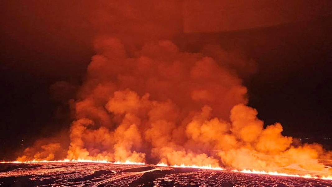 Iceland volcano – live: State of emergency as flowing lava threatens region’s main water pipe