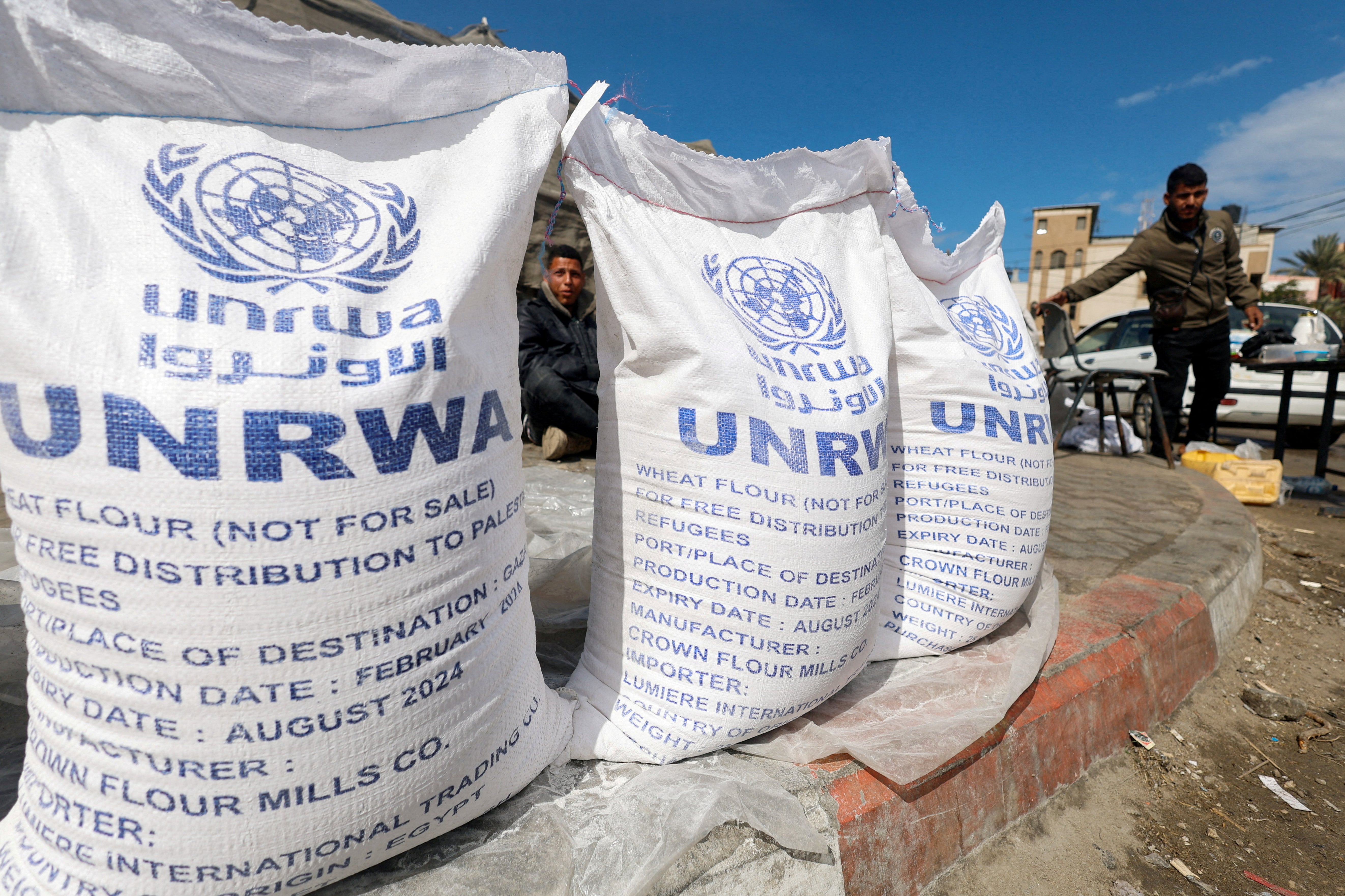 

<p>UNRWA food supplies in Rafah, where an aid centre was recently hit by Israeli forces </p>
<p>” height=”3525″ width=”5288″ layout=”responsive” i-amphtml-layout=”responsive”><i-amphtml-sizer slot=