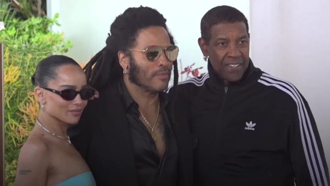 Lenny Kravitz joined by daughter Zoe and Channing Tatum as he receives star on Hollywood Walk of Fame