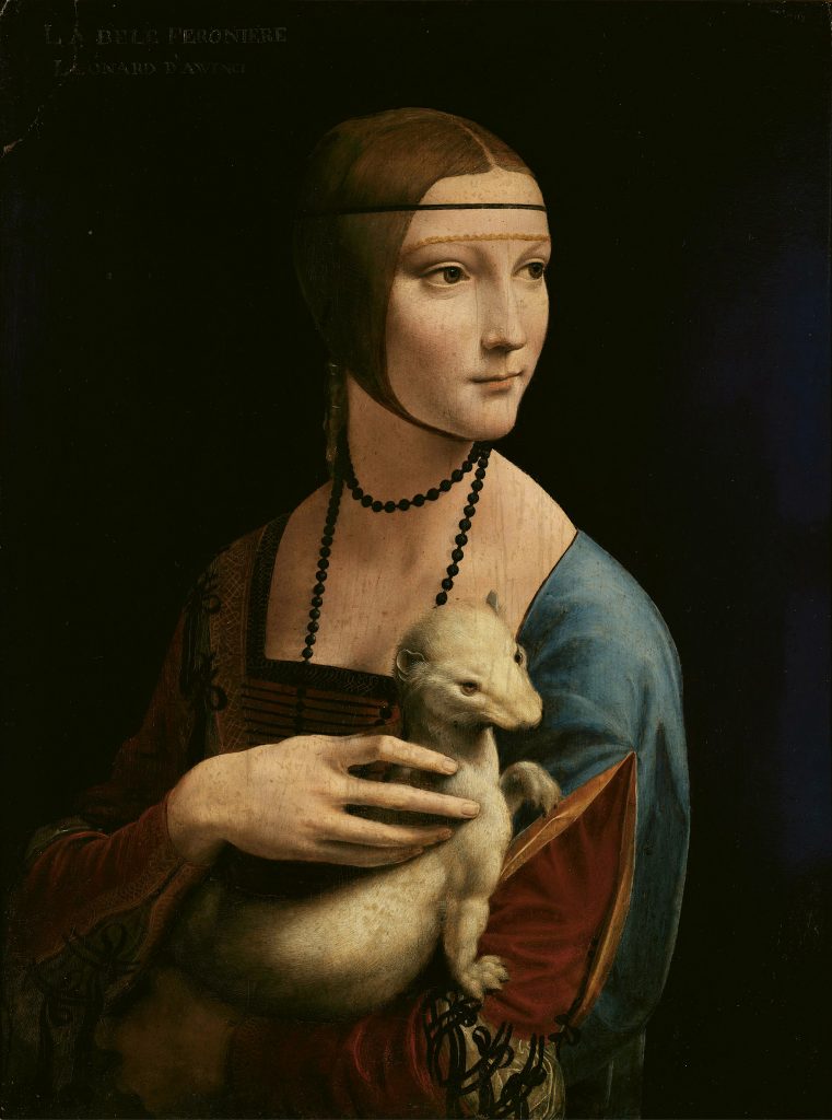 Leonardo da Vinci, Lady with an Ermine (1489–1491). Collection of the Czartoryski Museum, Kraków, Poland.