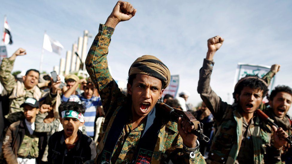 Houthi fighters in Sana, Yemen. File photo 2019